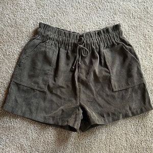 Mahina Corduroy Shorts - Size L. Never Worn. Olive Green-Brown.